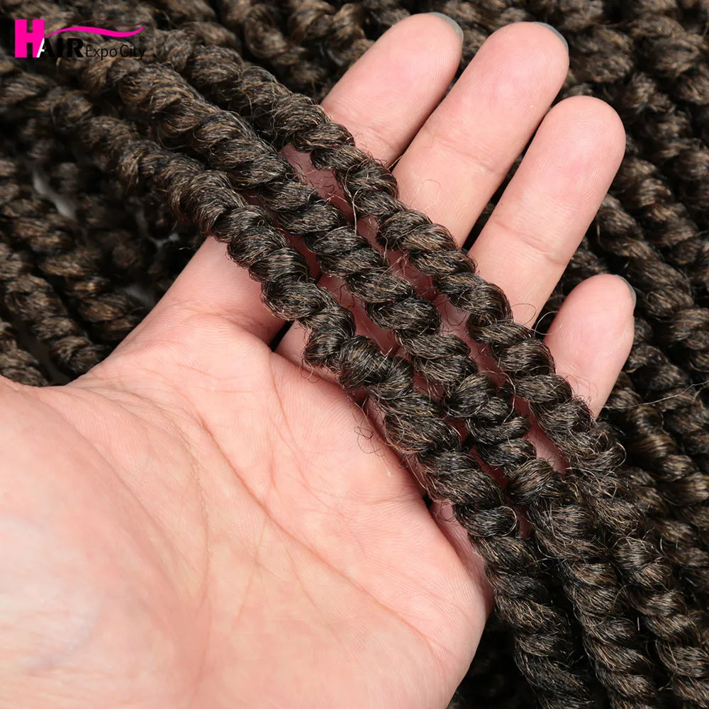 Passion Twist Crochet Hair — 12 Inch, 8 Packs, Pre-Looped
