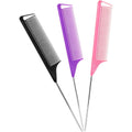 Steel Pin Rat Tail Comb Set — 3 Pack