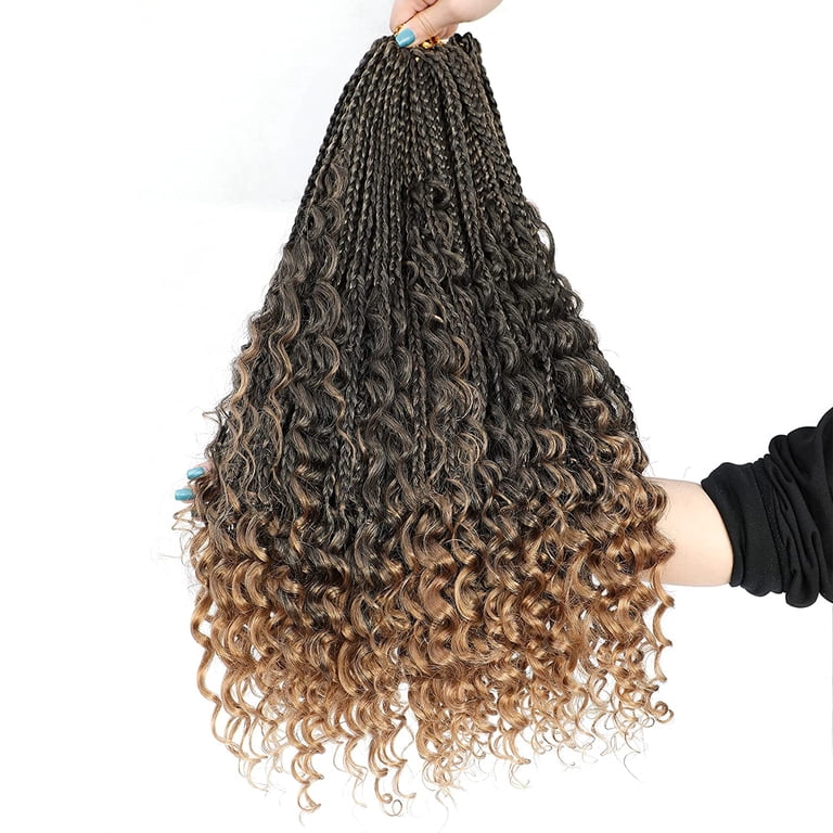 Goddess Box Braids Crochet Hair — 18 Inch, 6 Packs