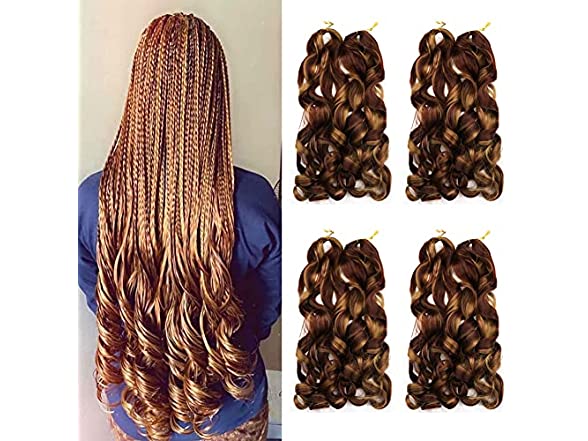 French Curl Braiding Hair — 22 Inch, 8 Packs