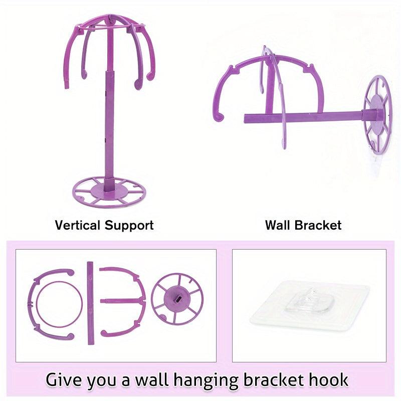 Folding Wig Stand — Portable Wig & Hat Holder