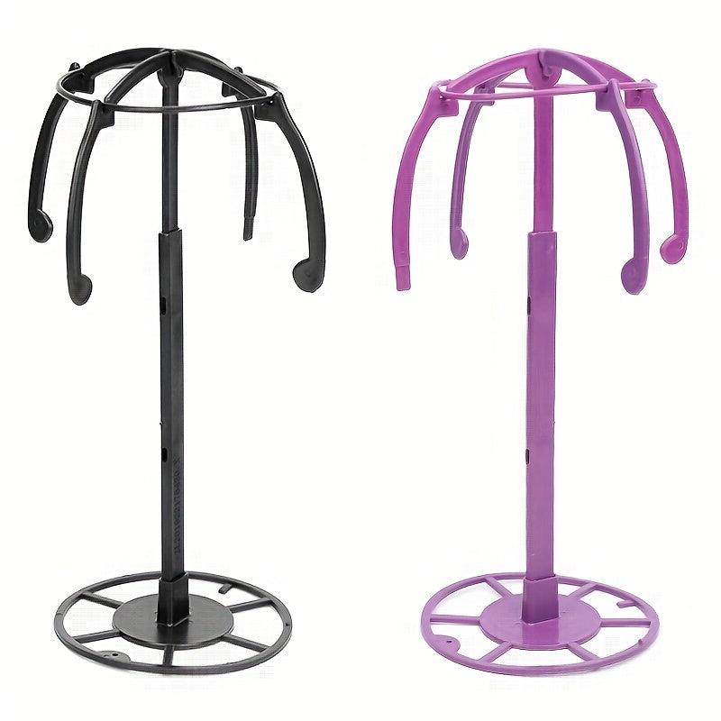 Folding Wig Stand — Portable Wig & Hat Holder