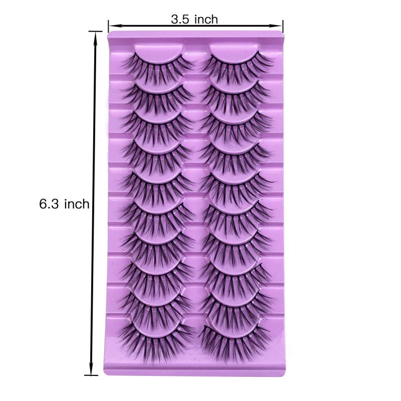Wispy False Eyelashes — 10 Pairs