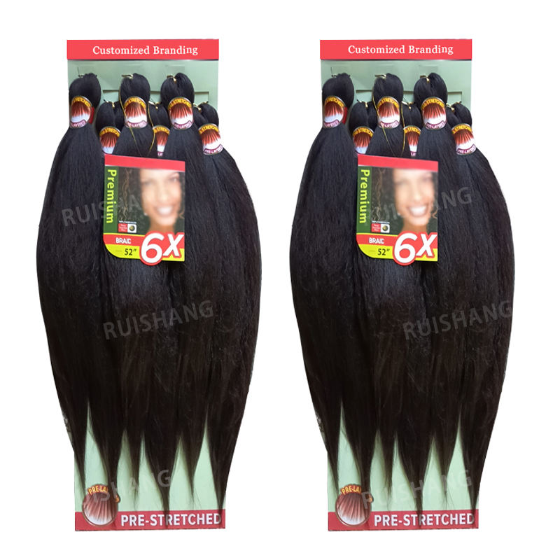 Pre-Stretched Braiding Hair — 26 Inch, 6 Packs