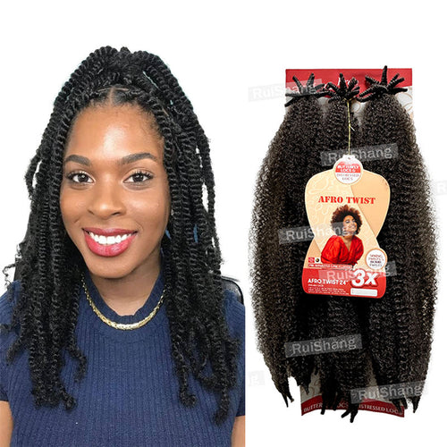 Afro Twist Braiding Hair (Bulk) — 24 Inch, 3 Packs