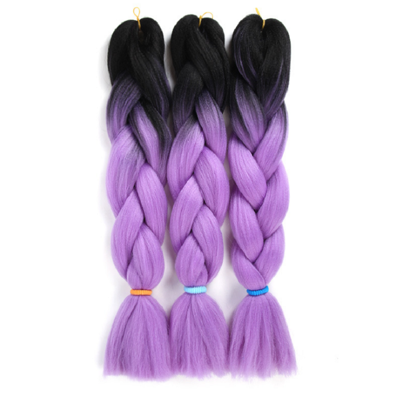 Jumbo Braiding Hair (Kanekalon) — 24 Inch, 3 Packs, Ombre