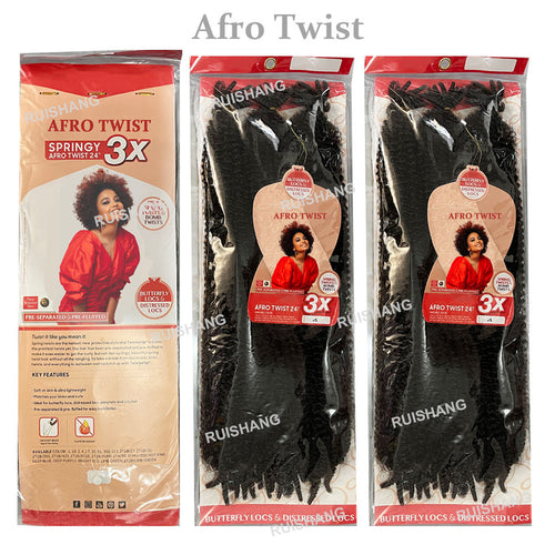 Afro Twist Braiding Hair (Bulk) — 24 Inch, 3 Packs