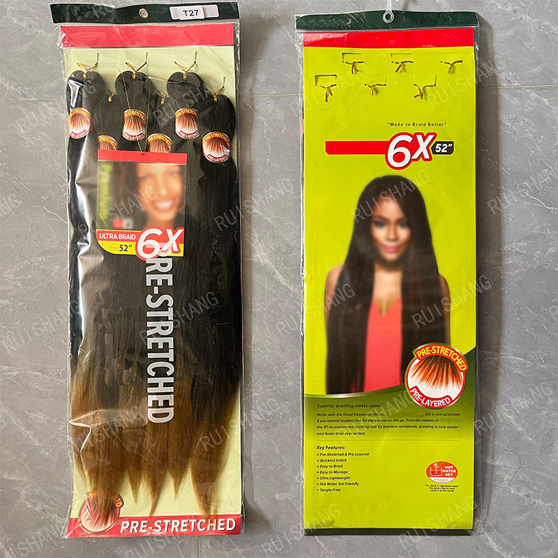 Pre-Stretched Braiding Hair — 26 Inch, 6 Packs