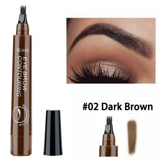 Eyebrow Pen — 4-Fork Tip, Waterproof, 2-Pack