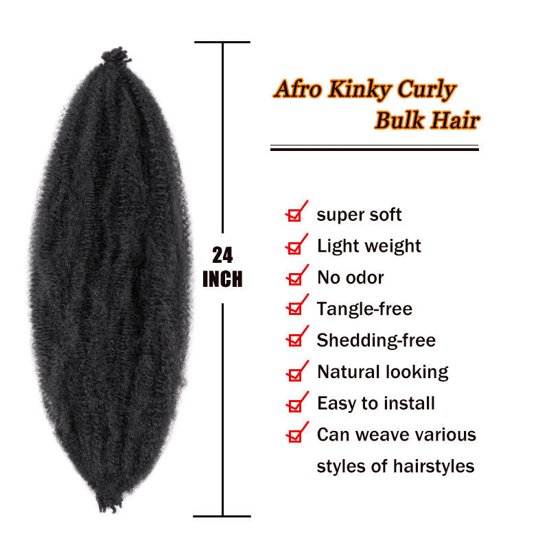 Afro Twist Braiding Hair (Bulk) — 24 Inch, 3 Packs