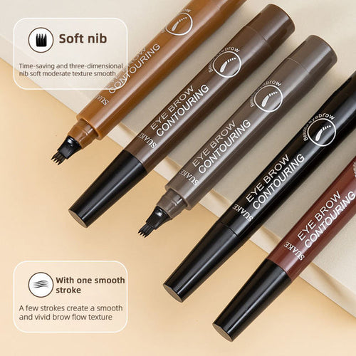 Eyebrow Pen — 4-Fork Tip, Waterproof, 2-Pack