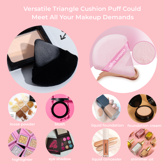 Triangle Powder Puff Set — 12 Pieces