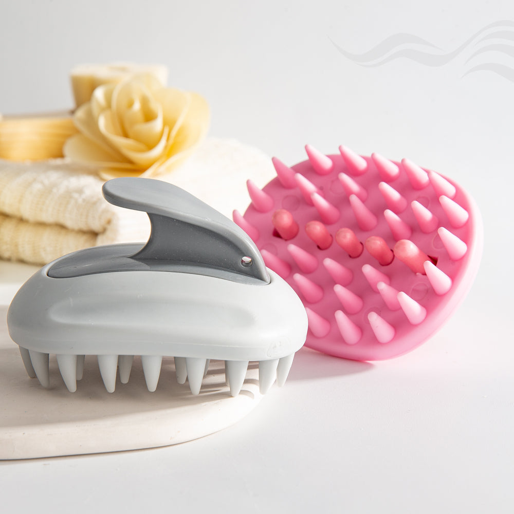 Silicone Scalp Massager Shampoo Brush — 2 Pack