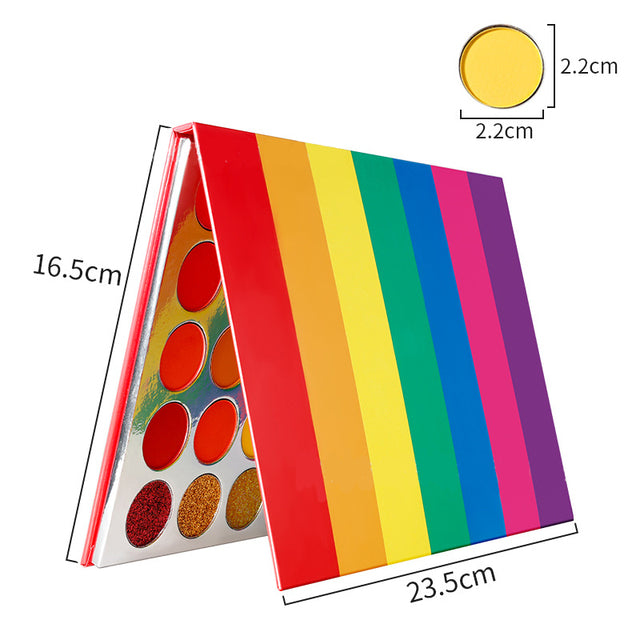 Eyeshadow Palette — 35 Colours, Matte/Shimmer, No Logo