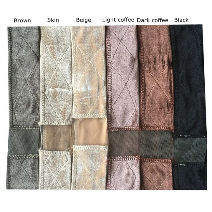 Velvet Wig Grip Band — colours and lace centre panel