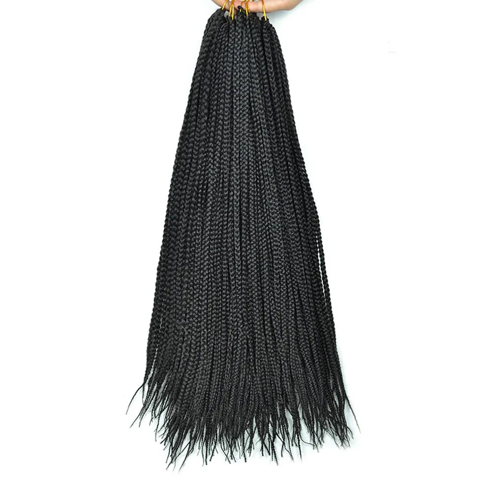 3X Box Braid Crochet Hair — 18 Inch, 6 Packs
