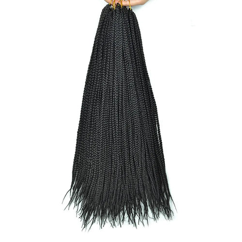 3X Box Braid Crochet Hair — 18 Inch, 6 Packs