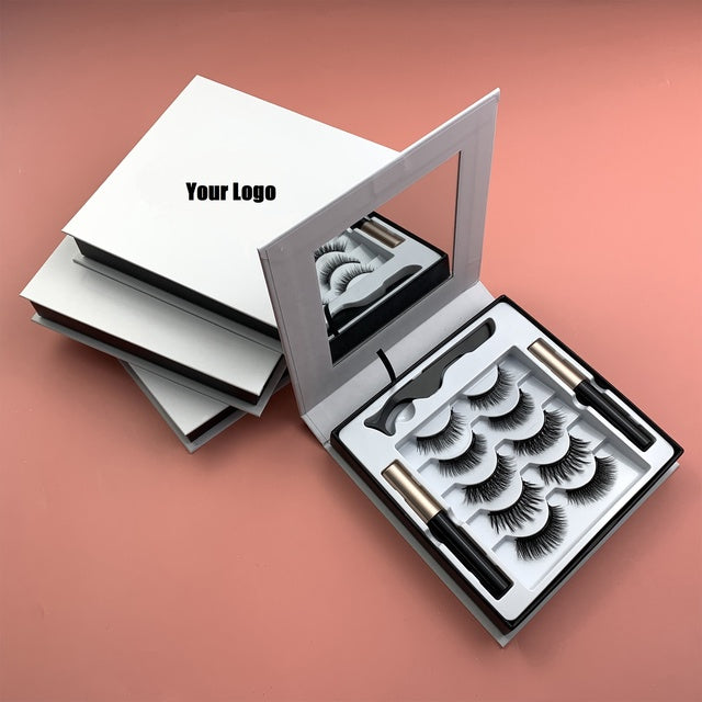 Magnetic Eyelash Kit — 5 Pairs with Magnetic Eyeliner & Applicator