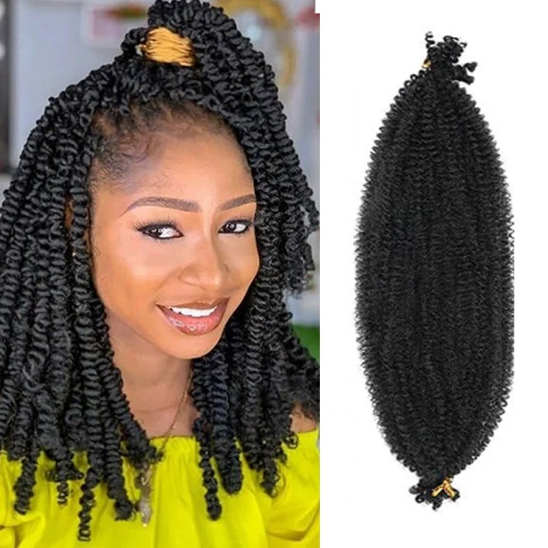 Springy Afro Twist Hair — 16 Inch, 8 Packs