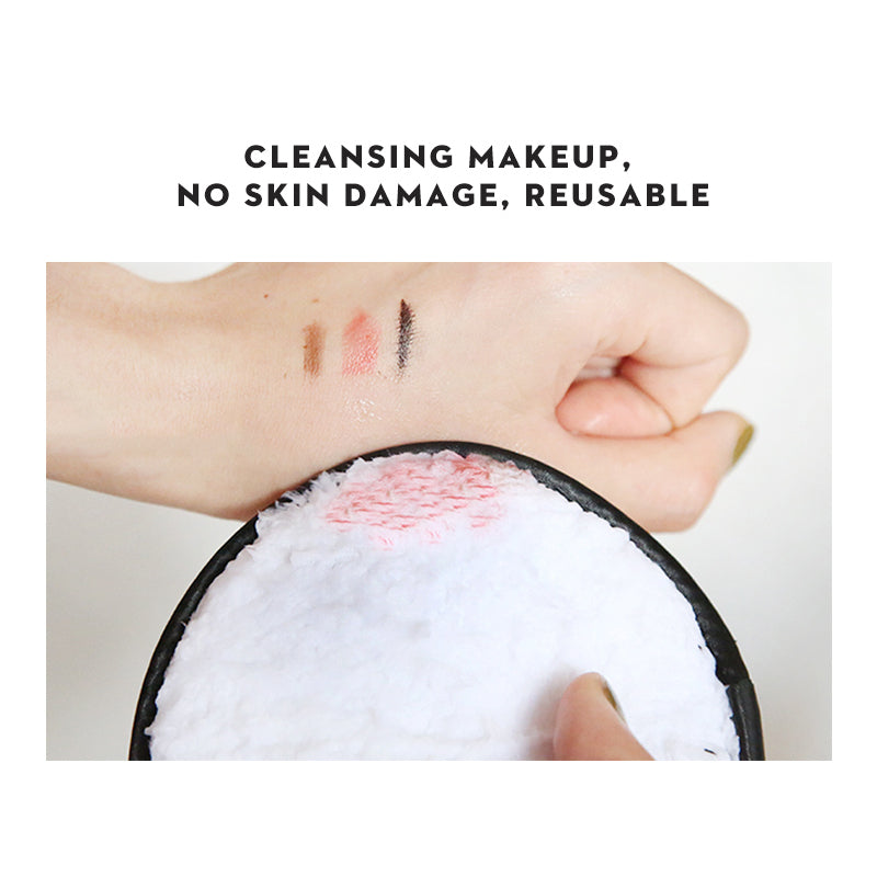Microfiber cleansing puffs, three colours